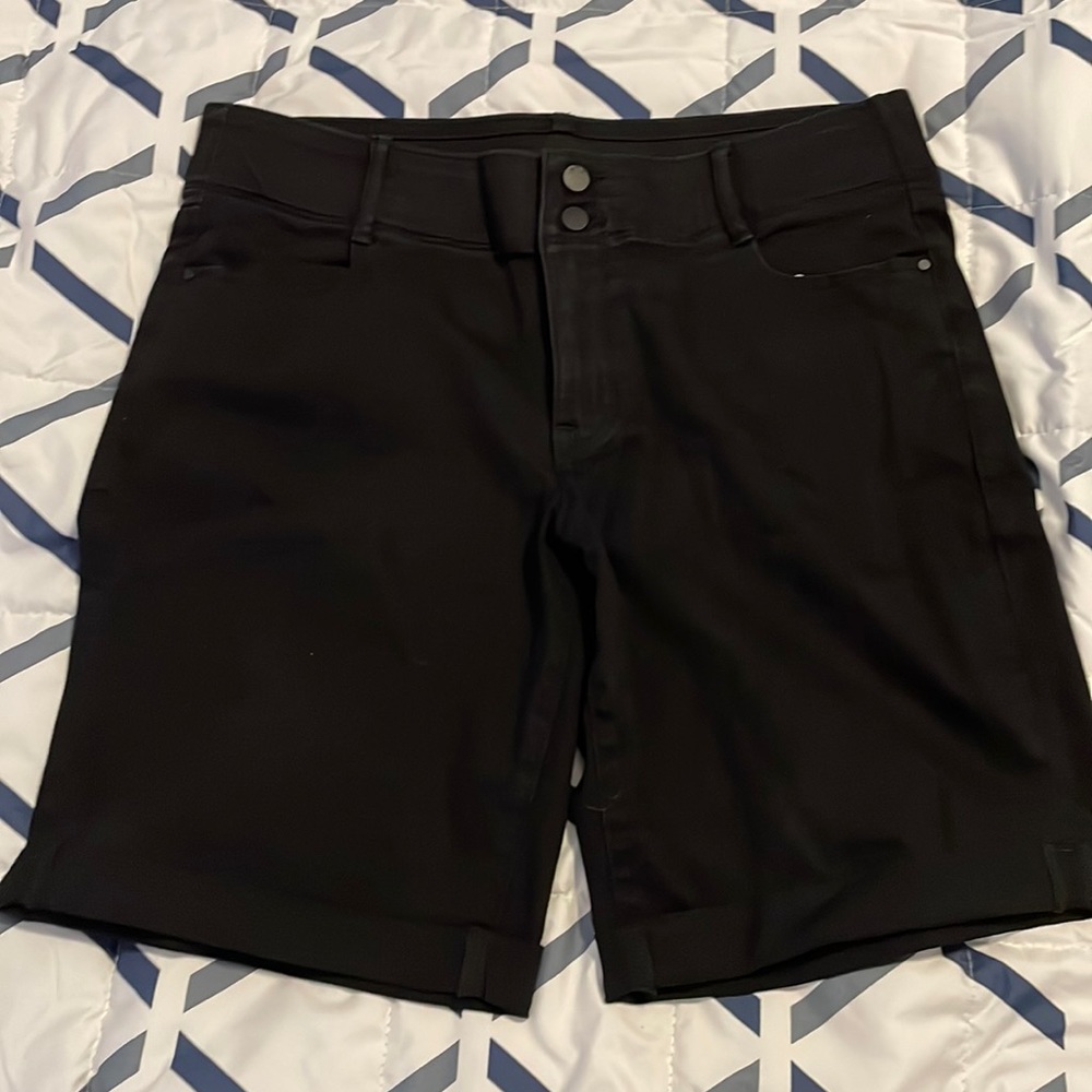Black jean shorts